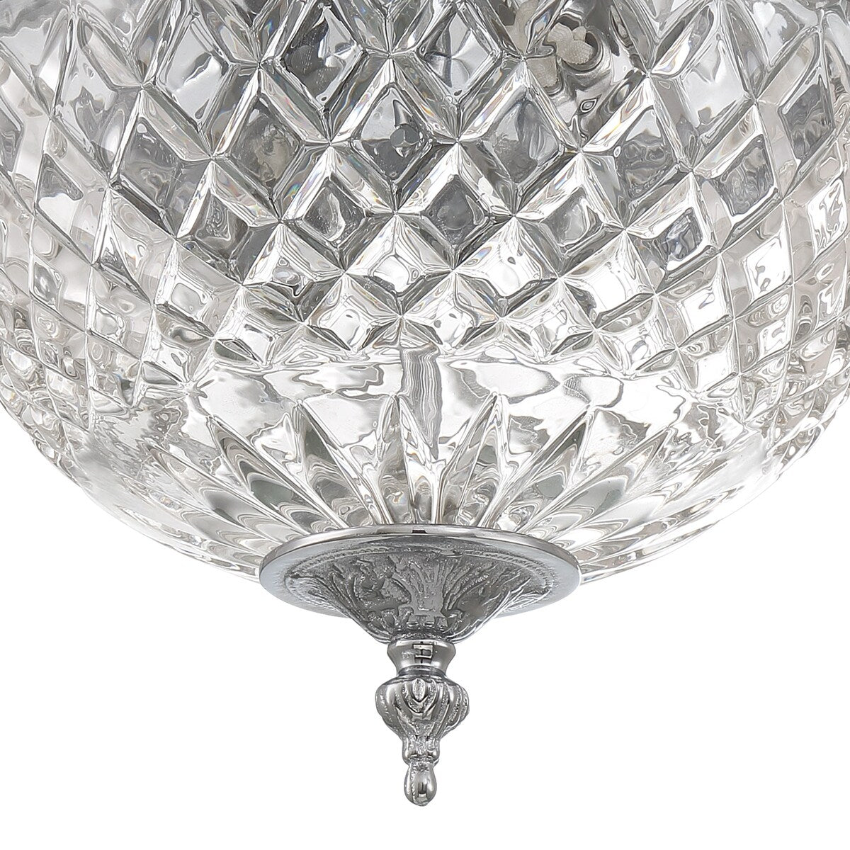 Crystorama Plafonnier encastrable à 2 lumières en cristal - 10W x 8H x 10D