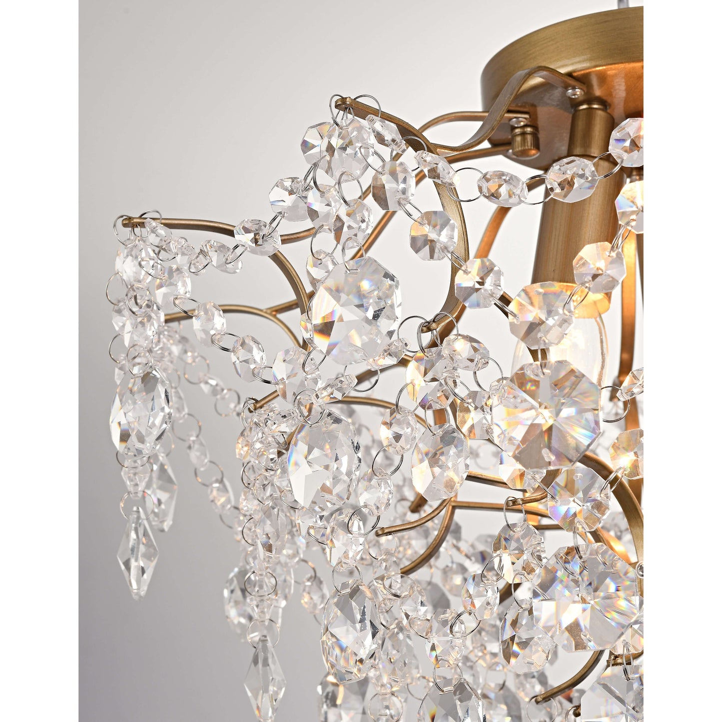 Dalia - Plafonnier intérieur élégant à 3 lumières avec cristaux