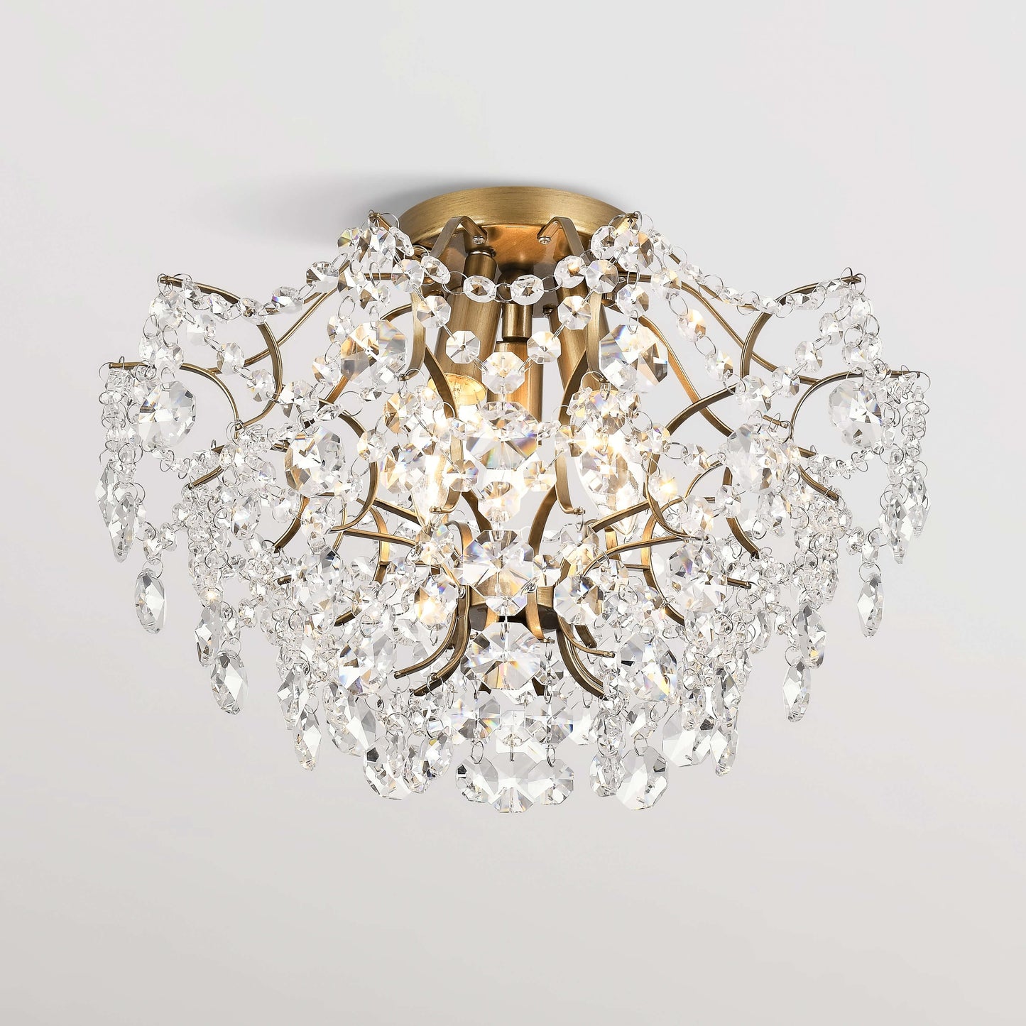 Dalia - Plafonnier intérieur élégant à 3 lumières avec cristaux