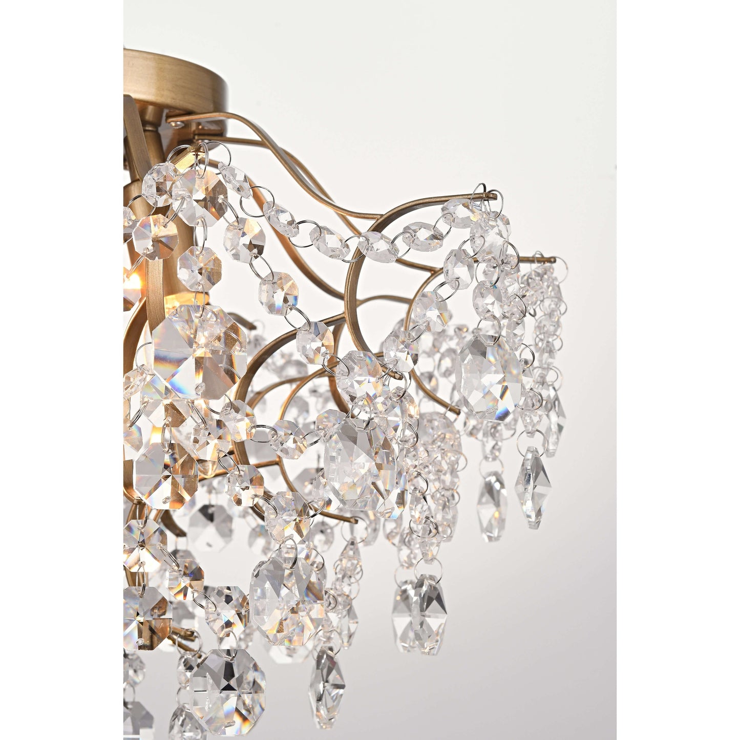 Dalia - Plafonnier intérieur élégant à 3 lumières avec cristaux