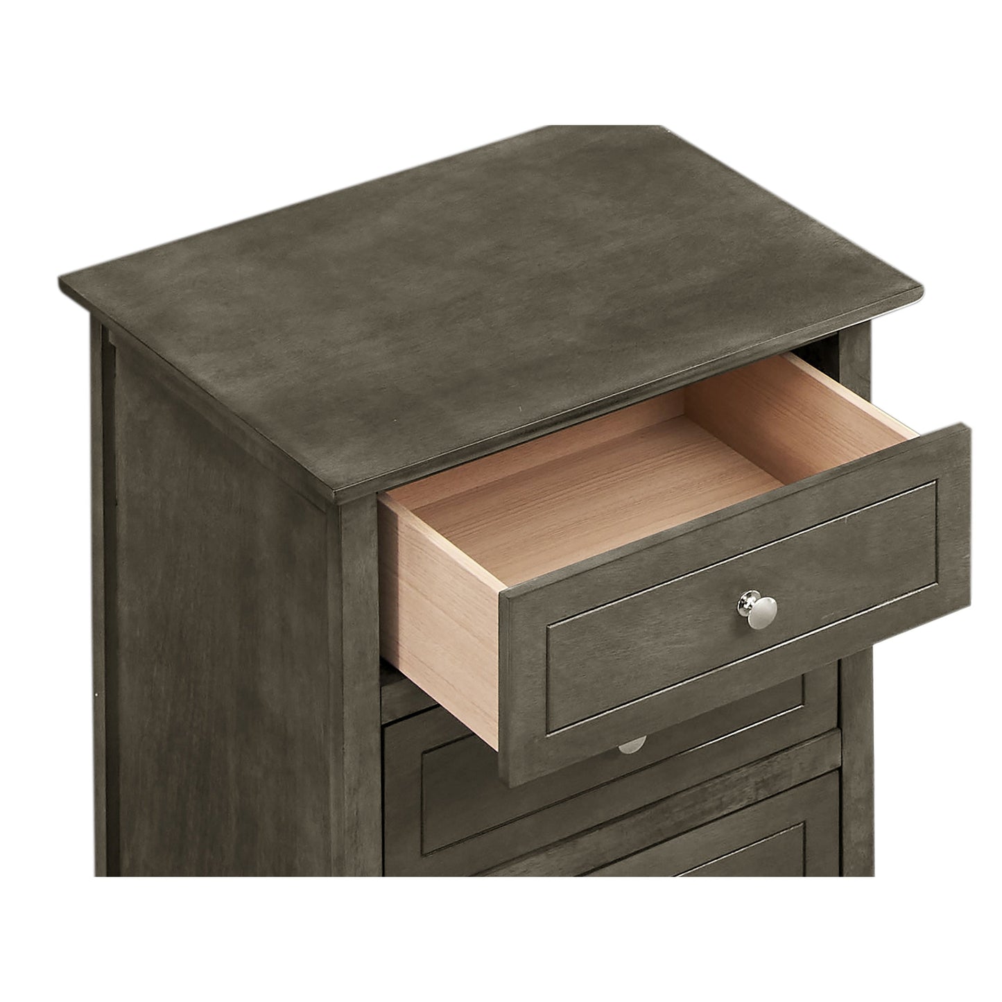 Table de chevet en bois de style transitionnel Daniel à 3 tiroirs
