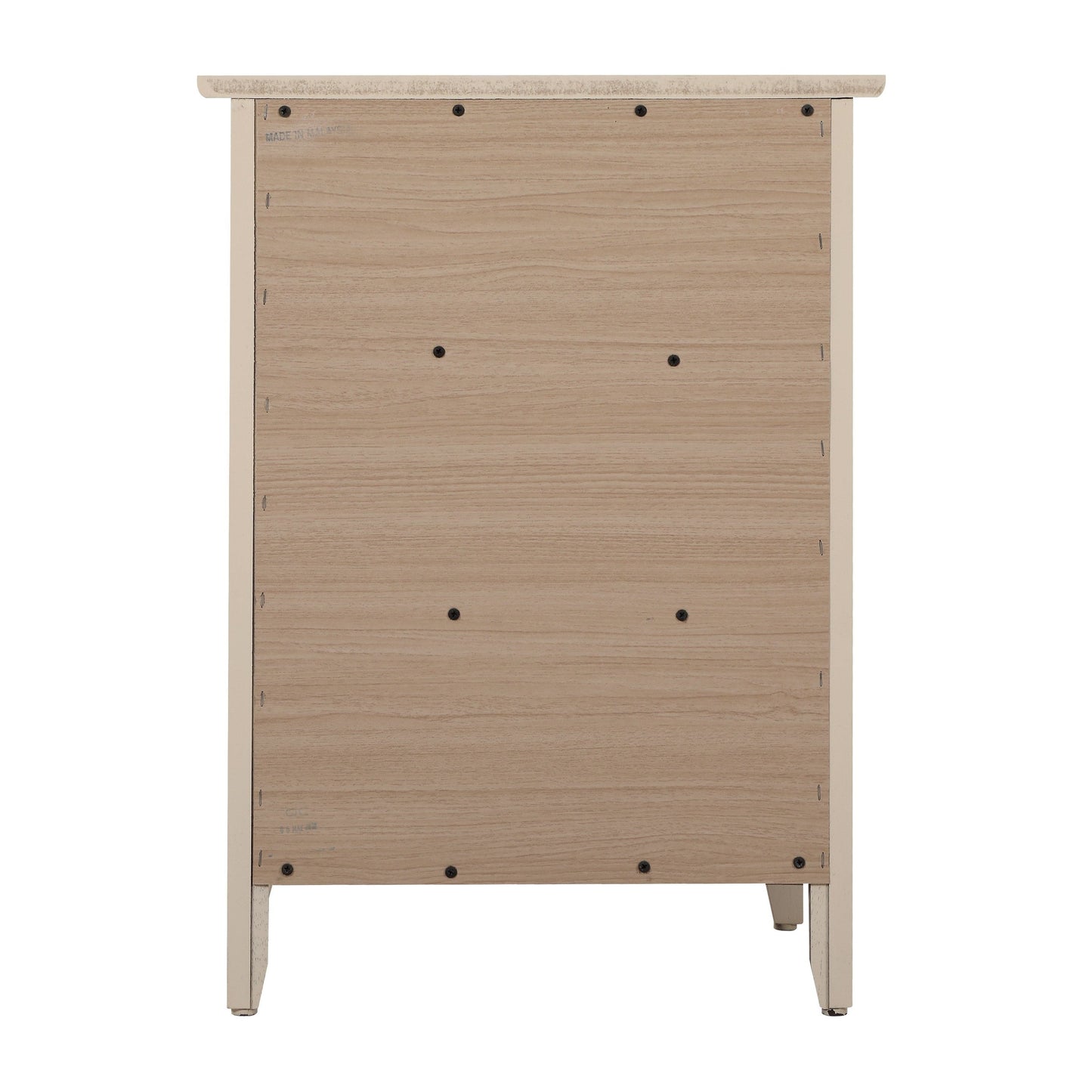 Table de chevet en bois de style transitionnel Daniel à 3 tiroirs