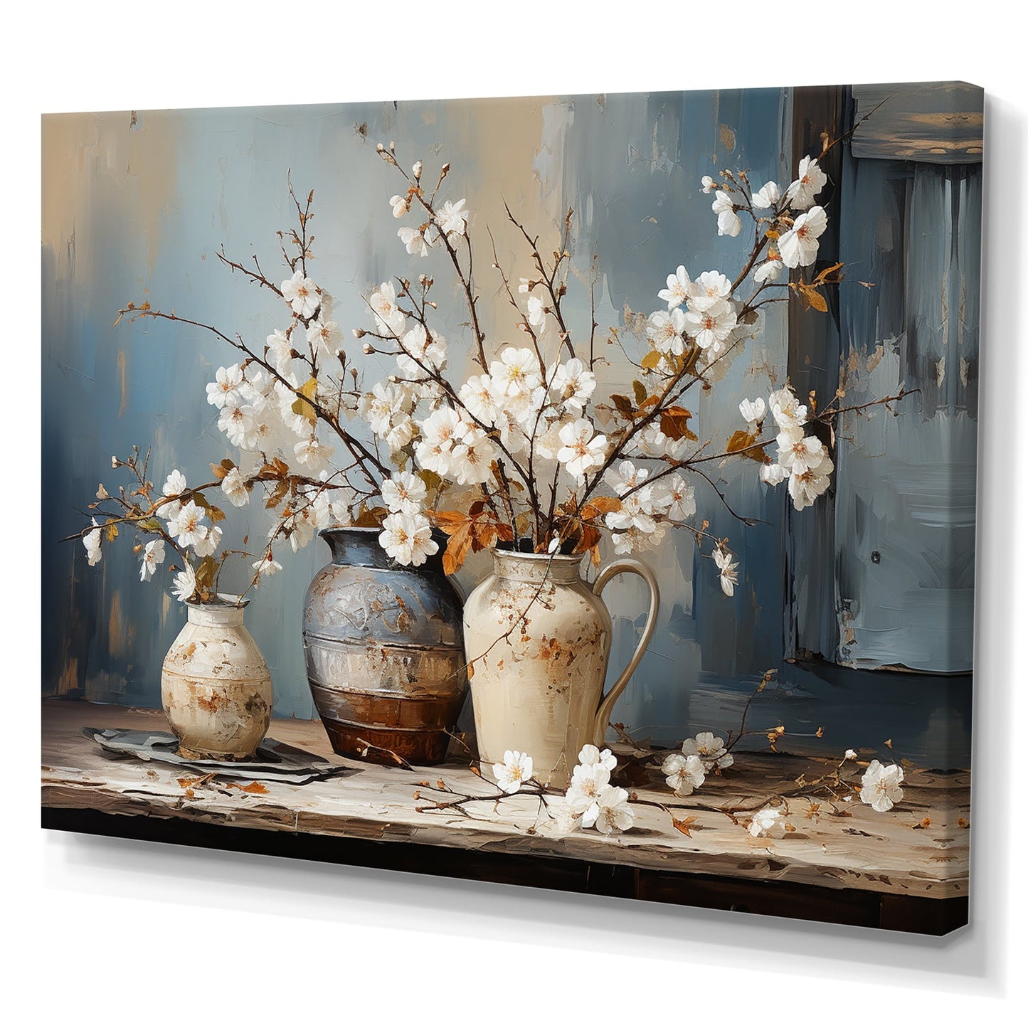 Designart Peinture sur toile représentant une nature morte de poterie et de fleurs I Tree