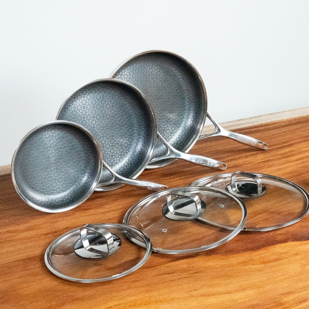 Ensemble de casseroles et poêles DiamondClad 6 pièces hybrides antiadhésives