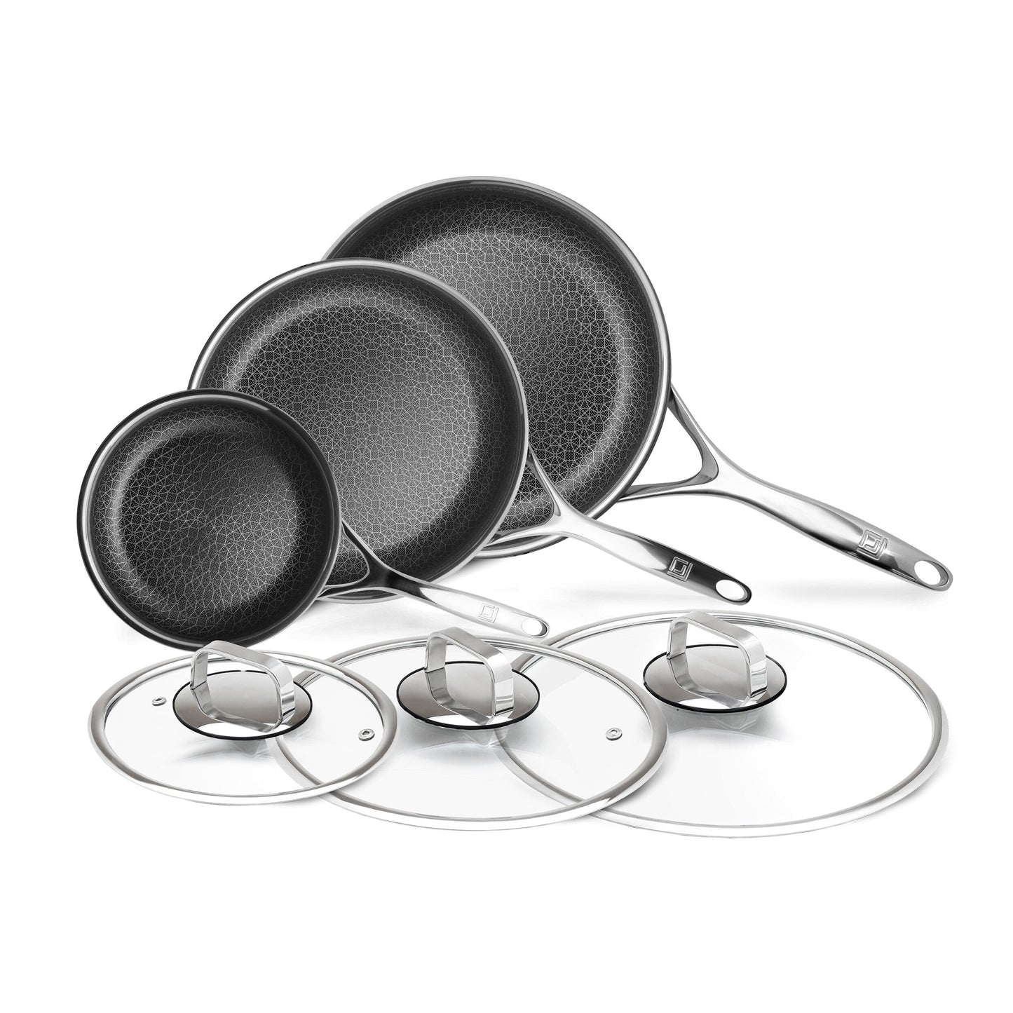 Ensemble de casseroles et poêles DiamondClad 6 pièces hybrides antiadhésives