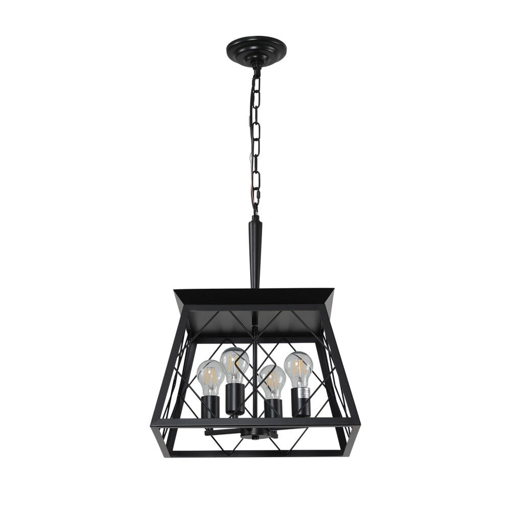Luminaires à suspension à 4 lumières, style ferme, avec gradation, pour salle à manger, ampoules non incluses.