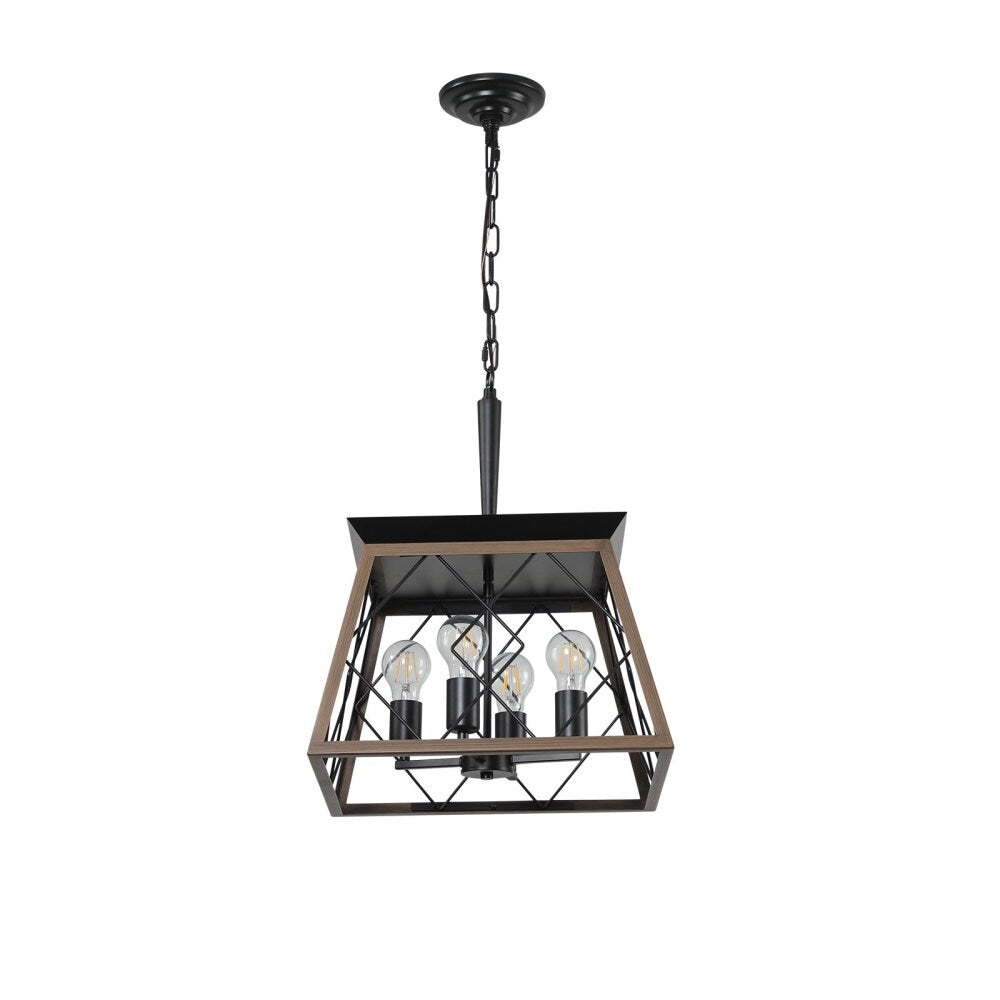 Luminaires à suspension à 4 lumières, style ferme, avec gradation, pour salle à manger, ampoules non incluses.