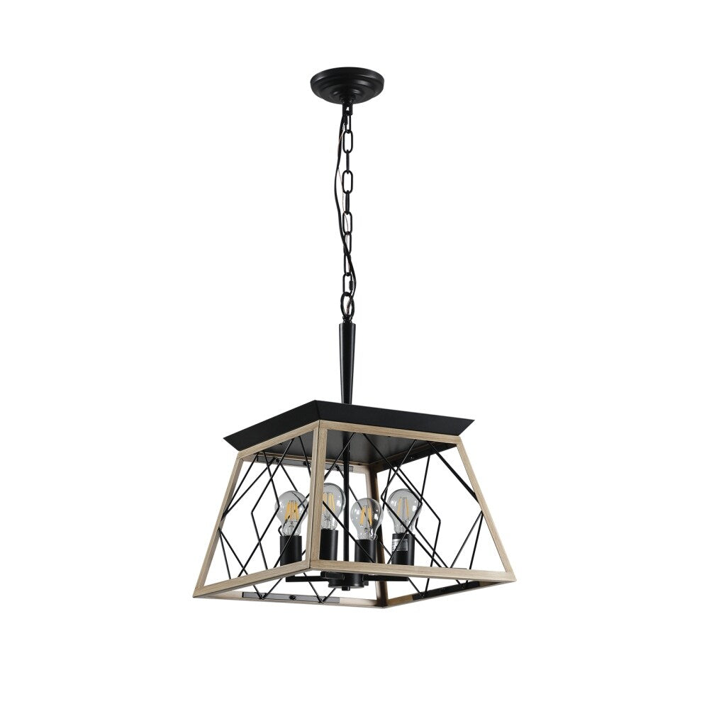 Luminaires à suspension à 4 lumières, style ferme, avec gradation, pour salle à manger, ampoules non incluses.