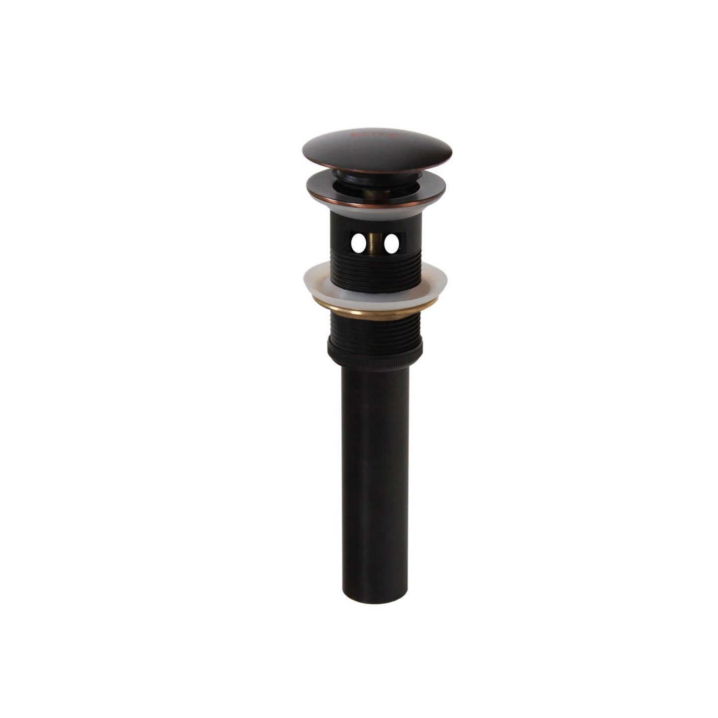 Robinet de lavabo haut à simple levier en bronze huilé Elite et bonde à levier.