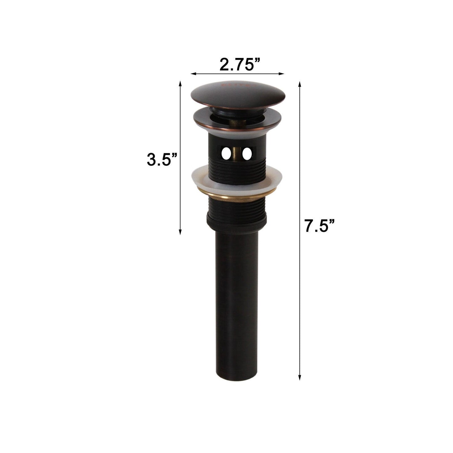Robinet de lavabo haut à simple levier en bronze huilé Elite et bonde à levier.