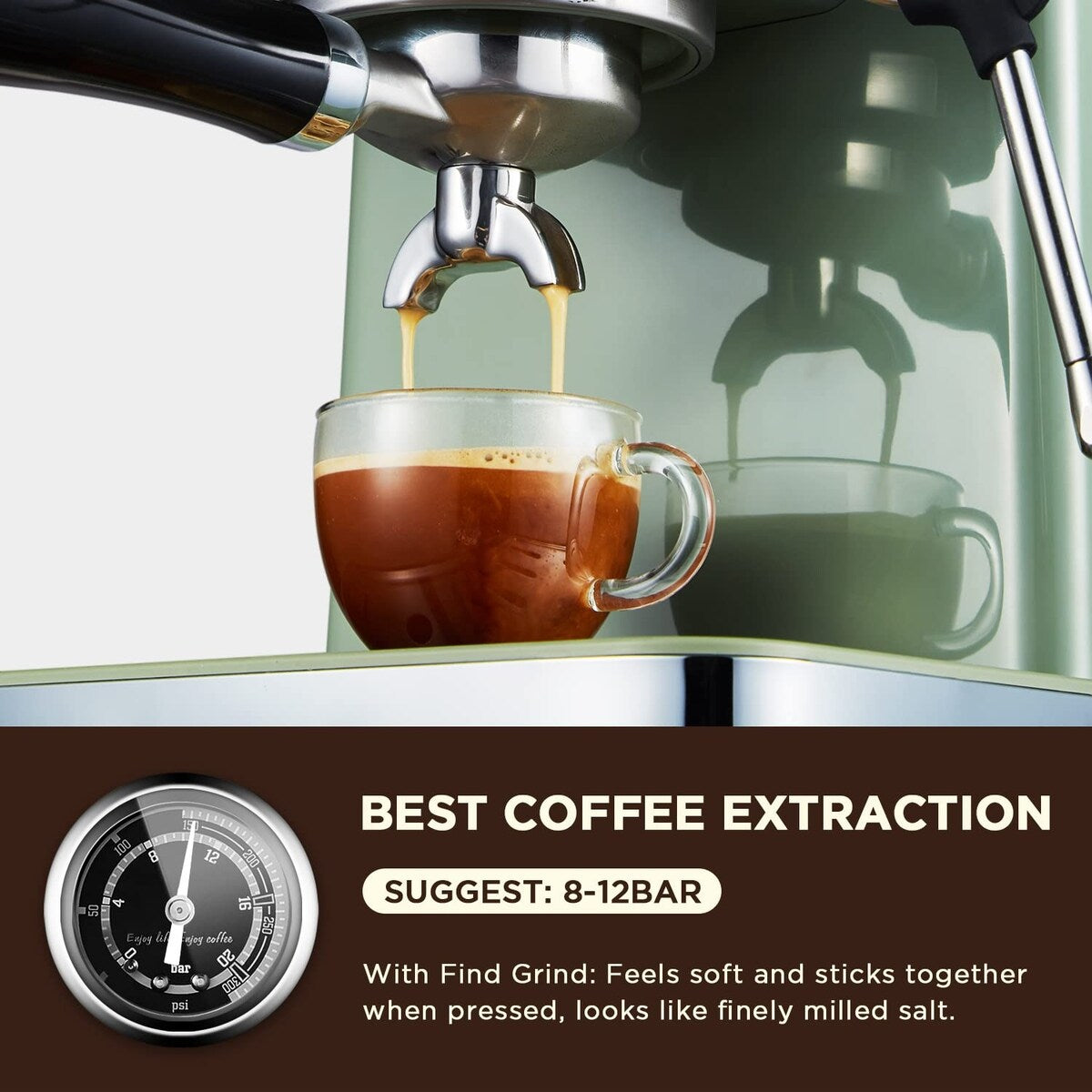 Machine à expresso avec mousseur de lait et vapeur
