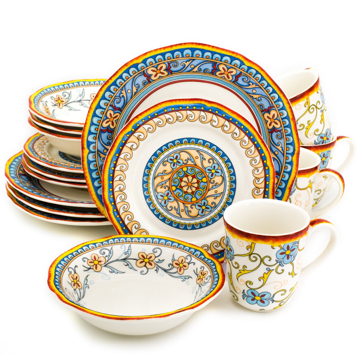 Service de table Euro Ceramica Duomo 16 pièces (pour 4 personnes) - Style italien