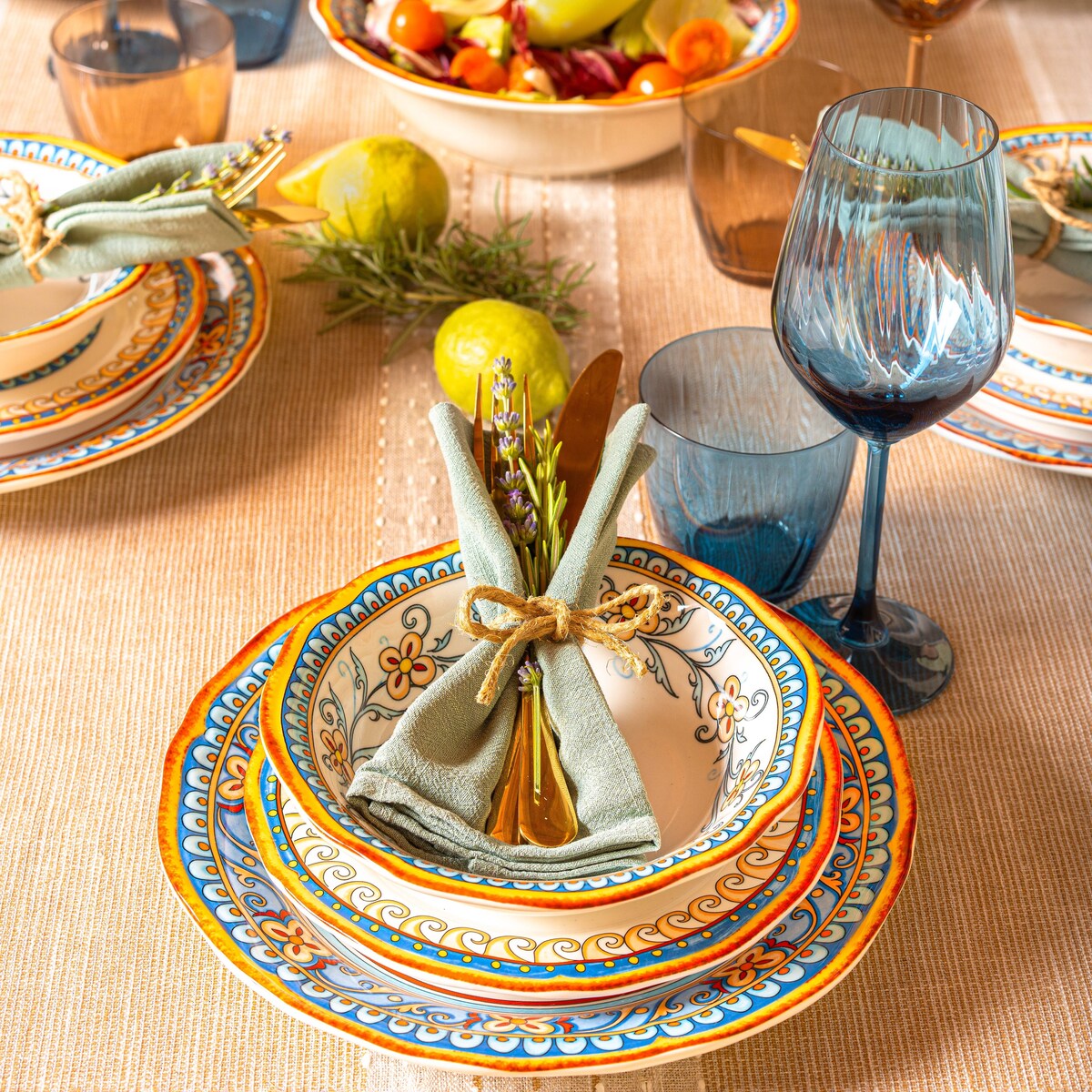 Service de table Euro Ceramica Duomo 16 pièces (pour 4 personnes) - Style italien