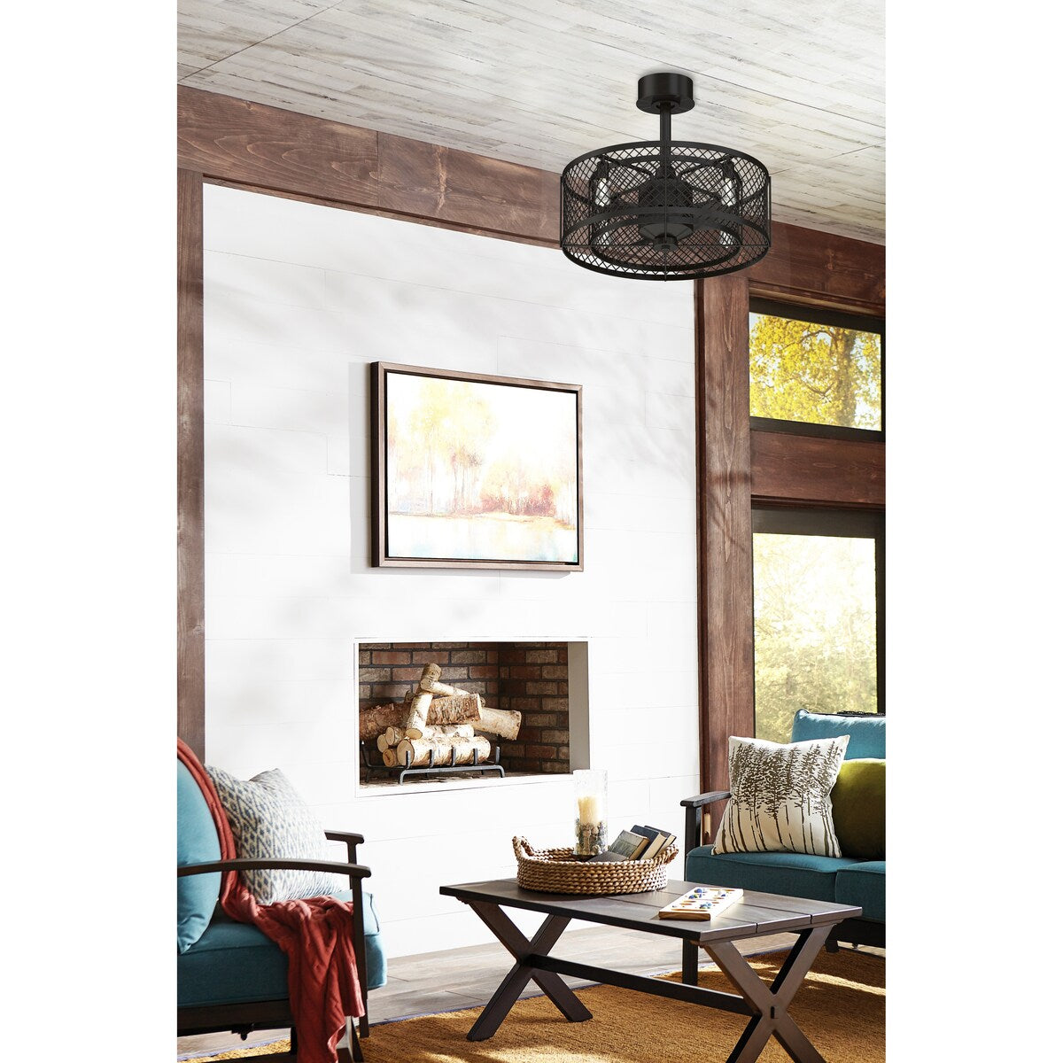 Ventilateur de plafond Fanimation Studio Collection Vintere en bronze vieilli à 4 lumières