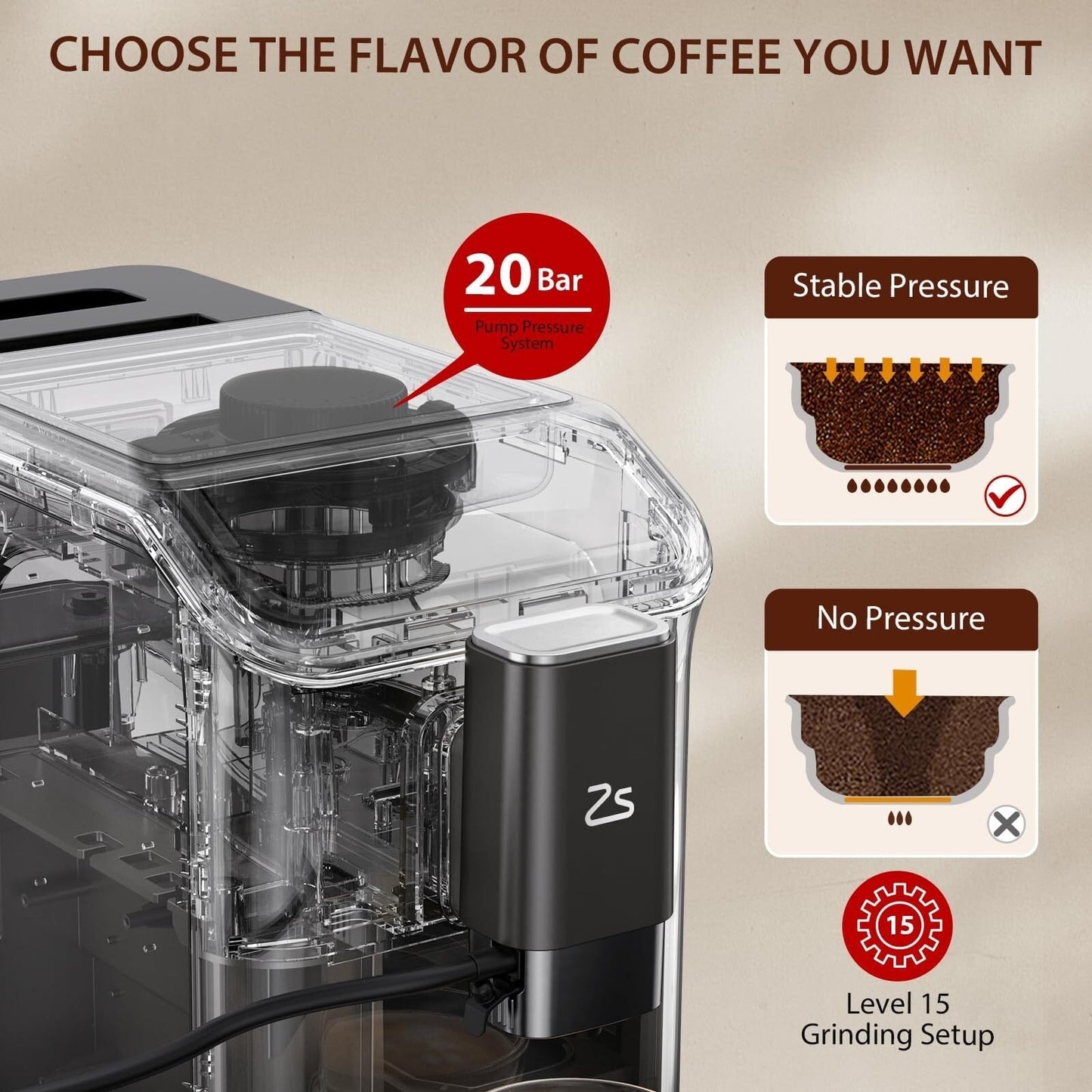 Machine à expresso entièrement automatique avec mousseur de lait automatique