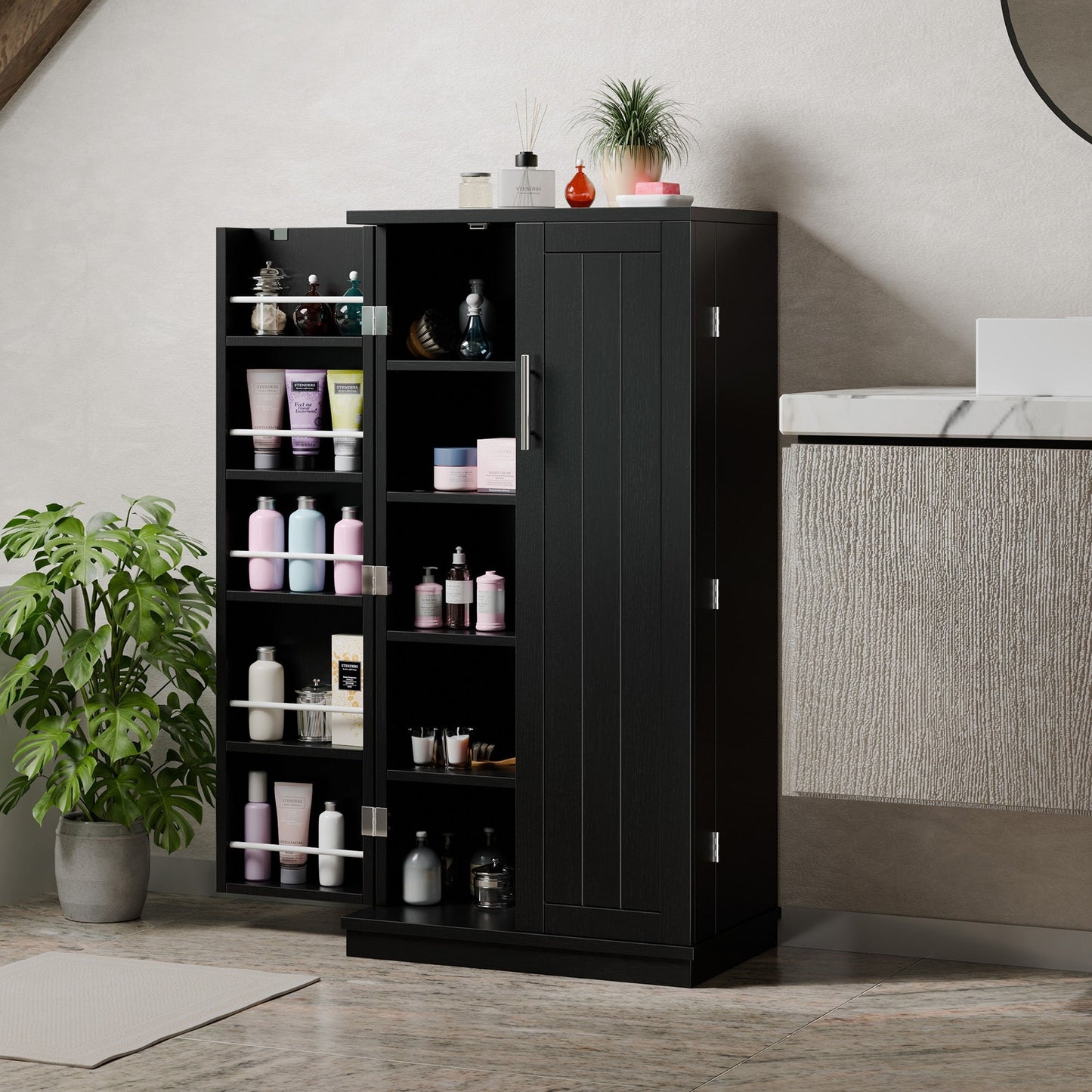 Armoire de rangement Futzca 47 pouces, armoires de cuisine en bois