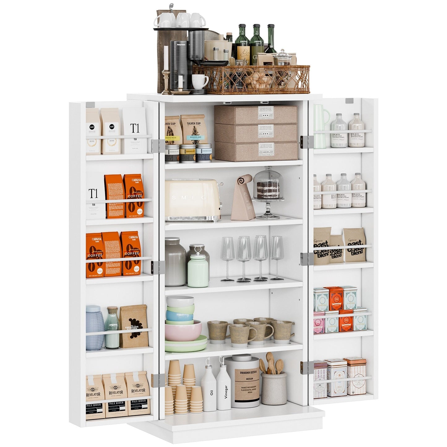 Armoire de rangement Futzca 47 pouces, armoires de cuisine en bois