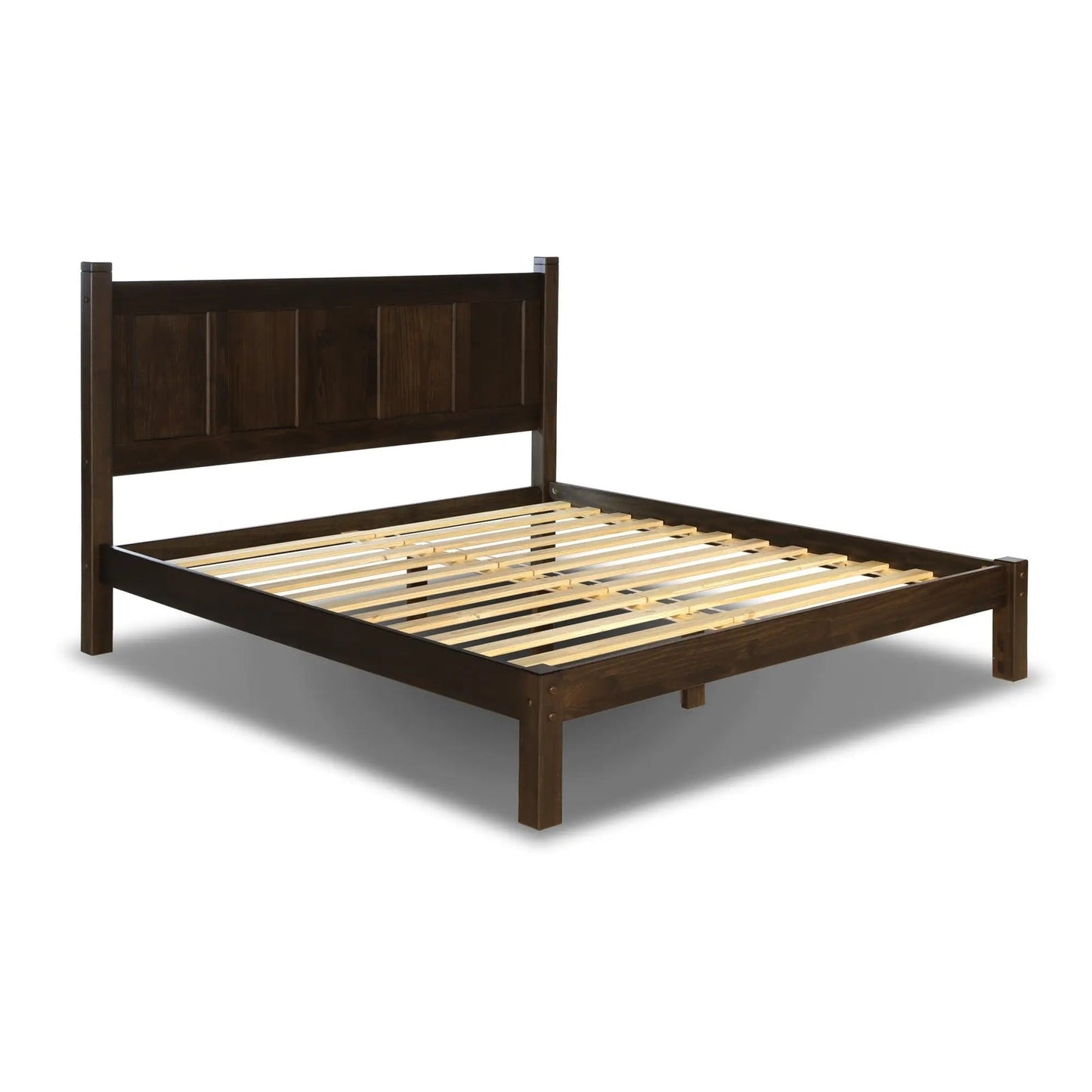 Lit-plateforme à panneaux en bois massif de style Shaker de Grain Wood Furniture
