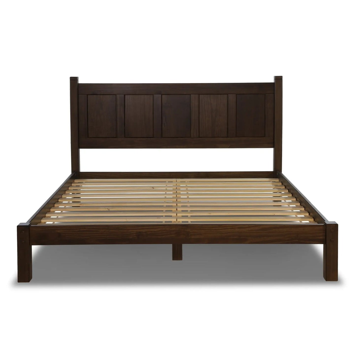 Lit-plateforme à panneaux en bois massif de style Shaker de Grain Wood Furniture