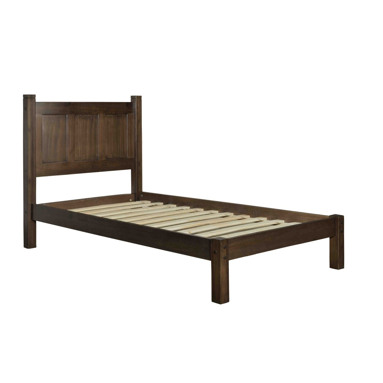 Lit-plateforme à panneaux en bois massif de style Shaker de Grain Wood Furniture