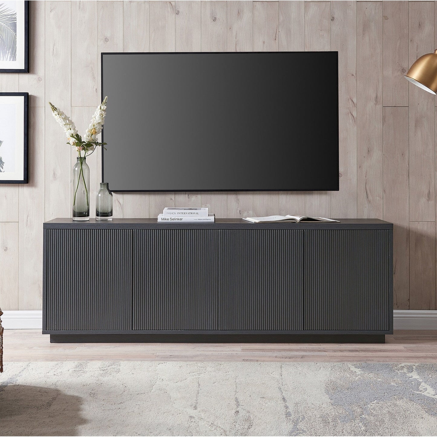 Meuble TV rectangulaire Hanson pour téléviseurs jusqu'à 75 pouces