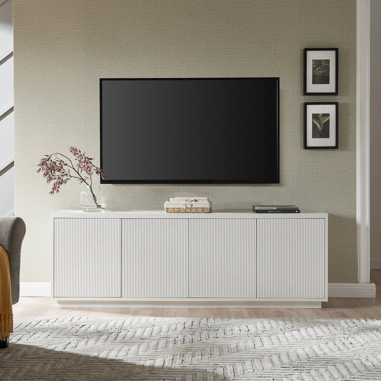 Meuble TV rectangulaire Hanson pour téléviseurs jusqu'à 75 pouces