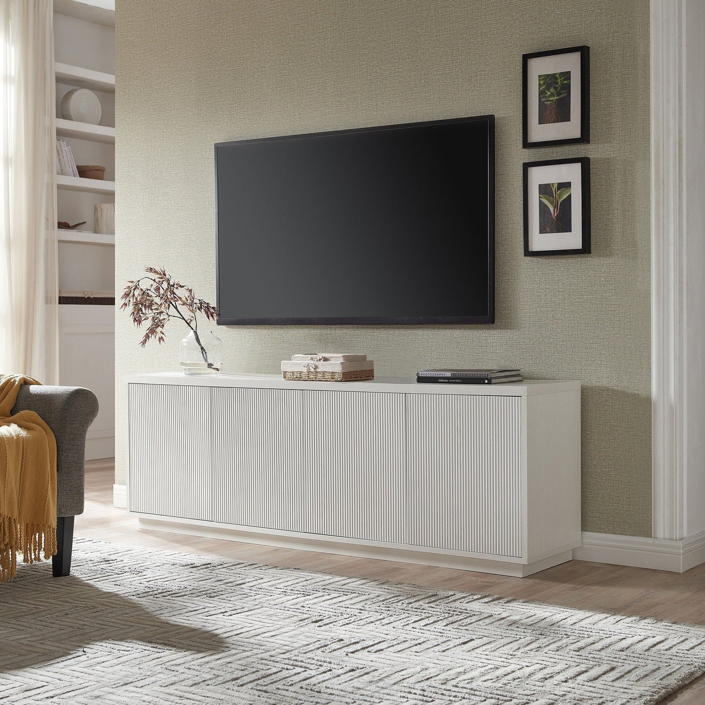 Meuble TV rectangulaire Hanson pour téléviseurs jusqu'à 75 pouces