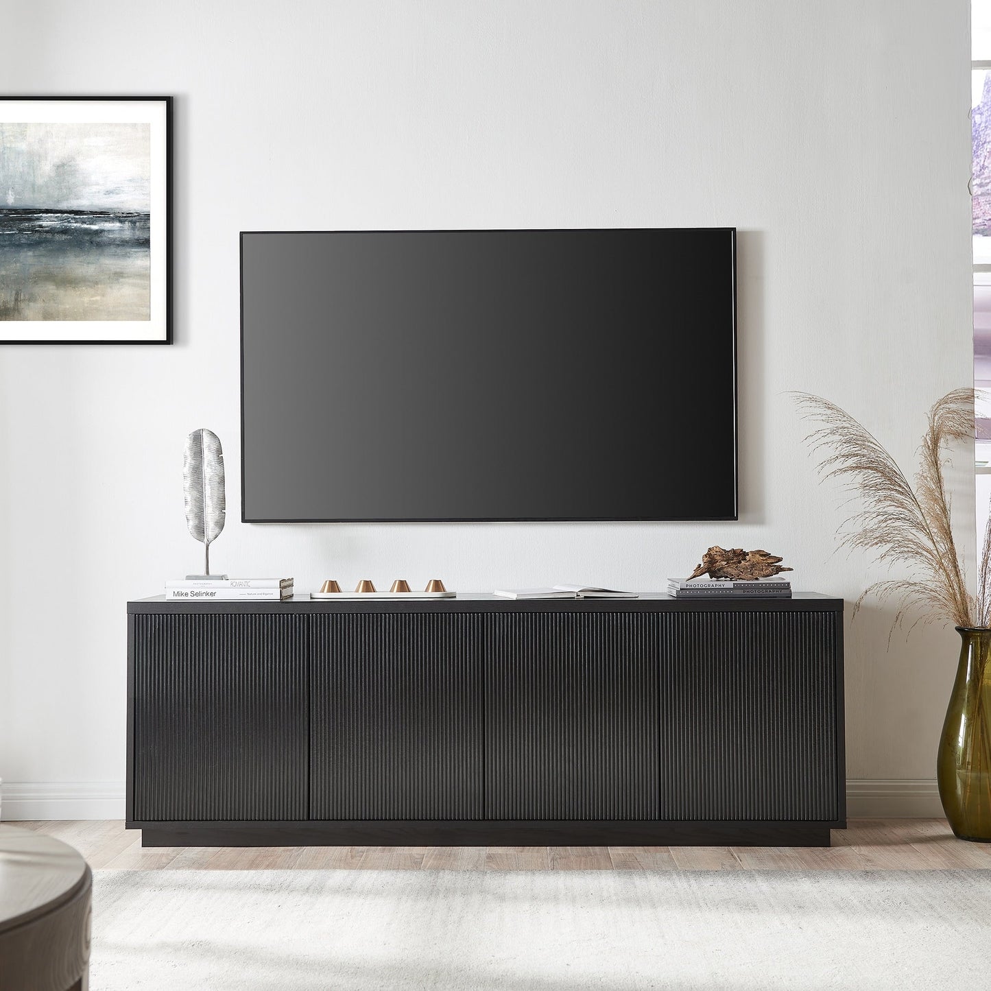Meuble TV rectangulaire Hanson pour téléviseurs jusqu'à 75 pouces