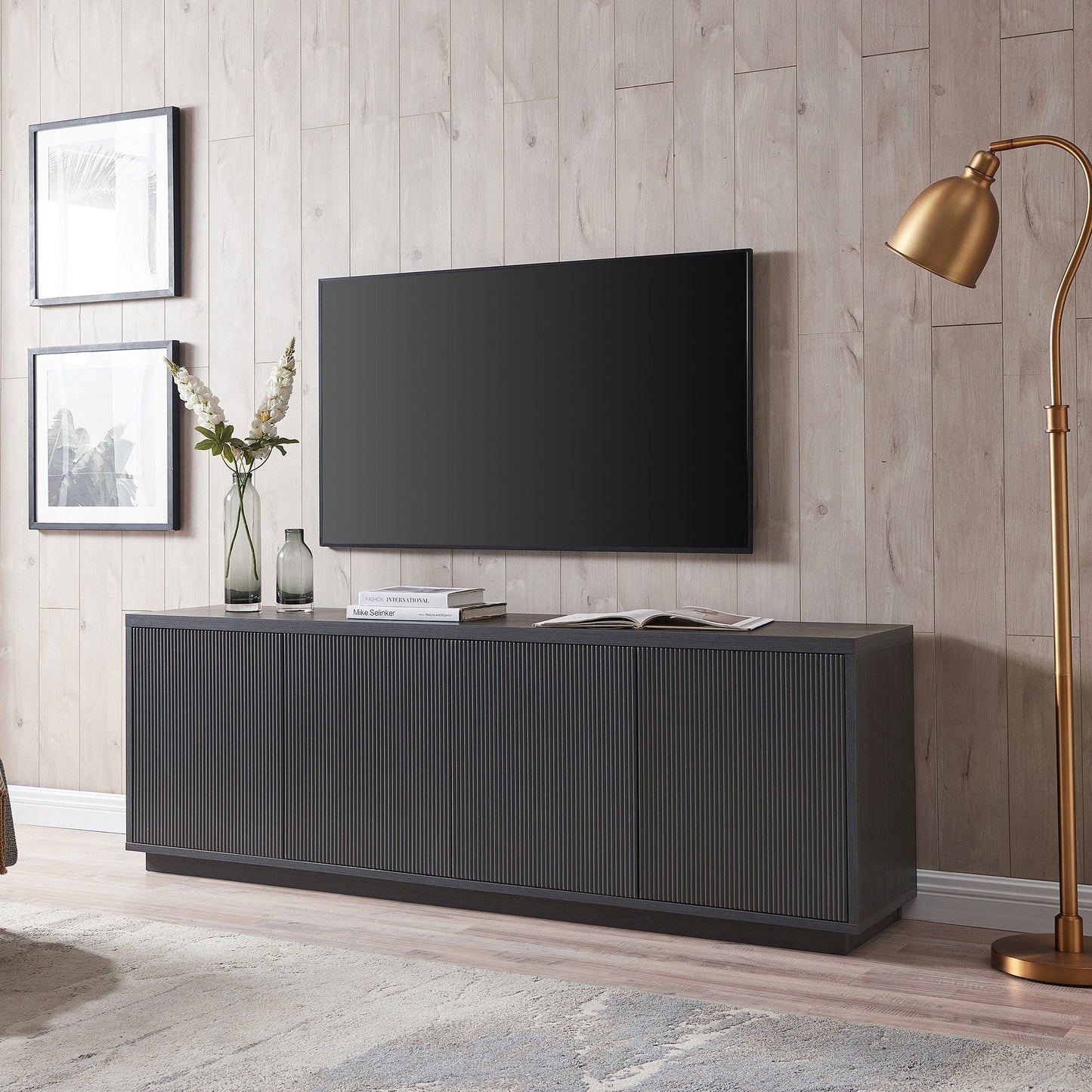Meuble TV rectangulaire Hanson pour téléviseurs jusqu'à 75 pouces