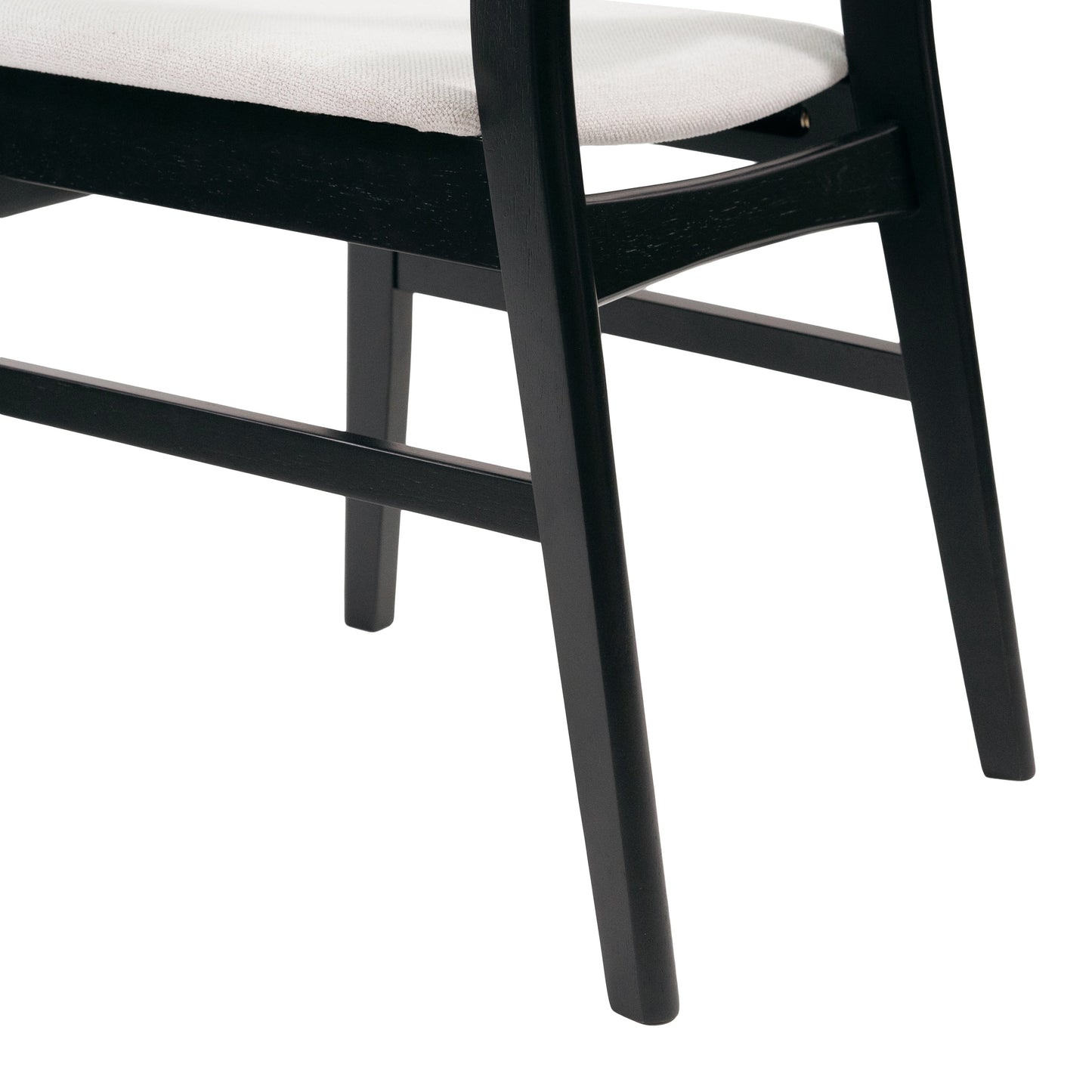 Chaise de salle à manger Abrielle en bois d'acacia rembourré, style moderne du milieu du siècle, par Christopher Knight Home (lot de 2)