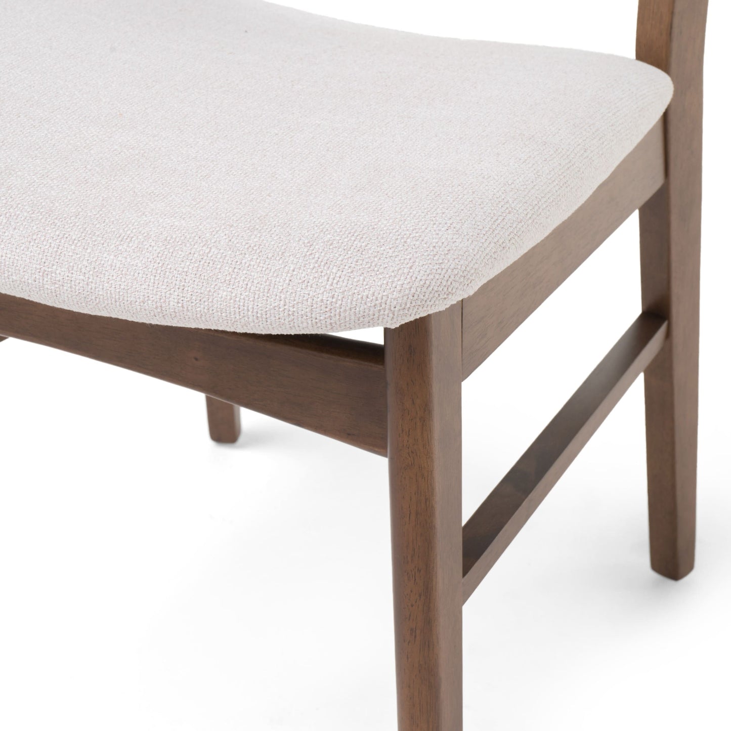 Chaise de salle à manger Abrielle en bois d'acacia rembourré, style moderne du milieu du siècle, par Christopher Knight Home (lot de 2)