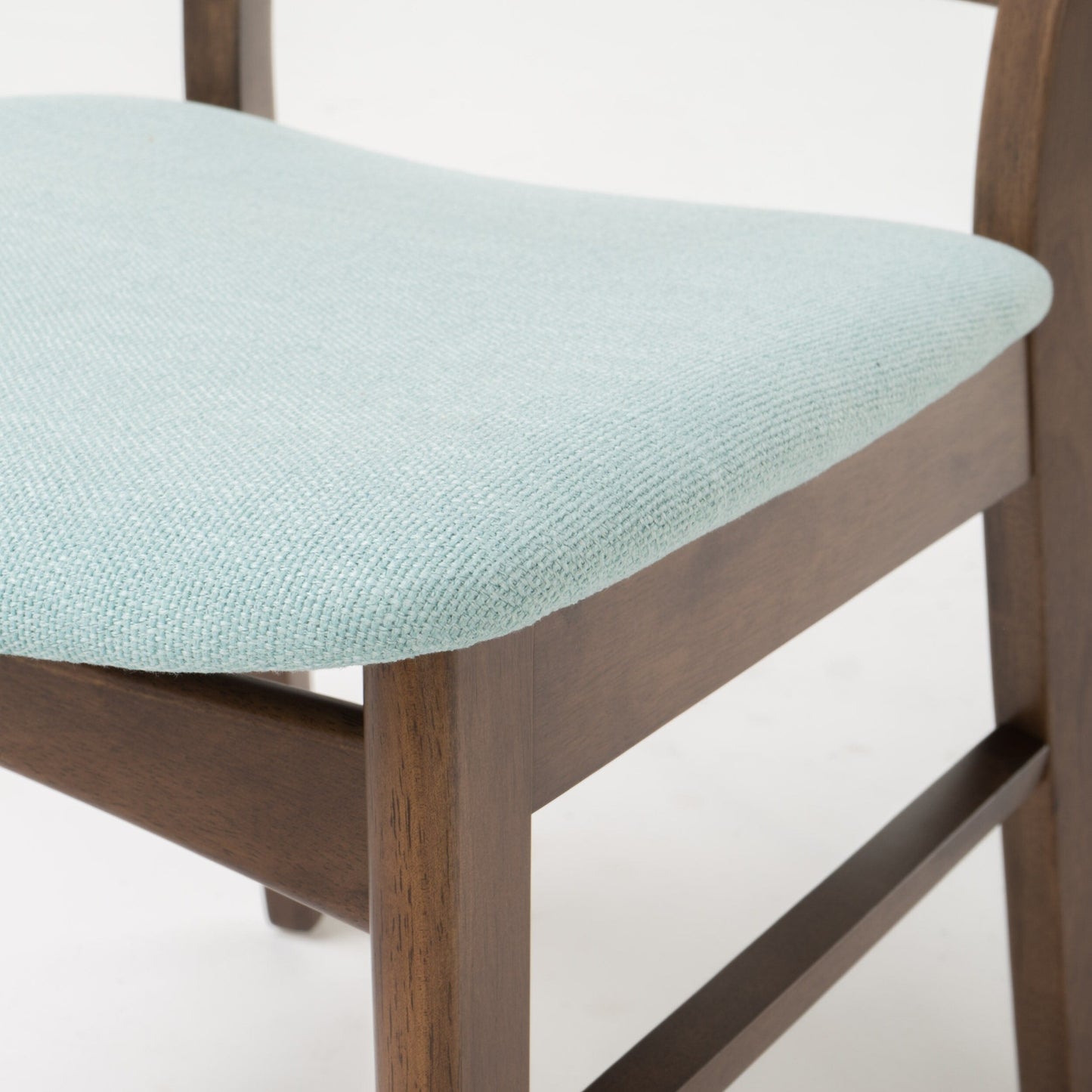 Chaise de salle à manger Abrielle en bois d'acacia rembourré, style moderne du milieu du siècle, par Christopher Knight Home (lot de 2)