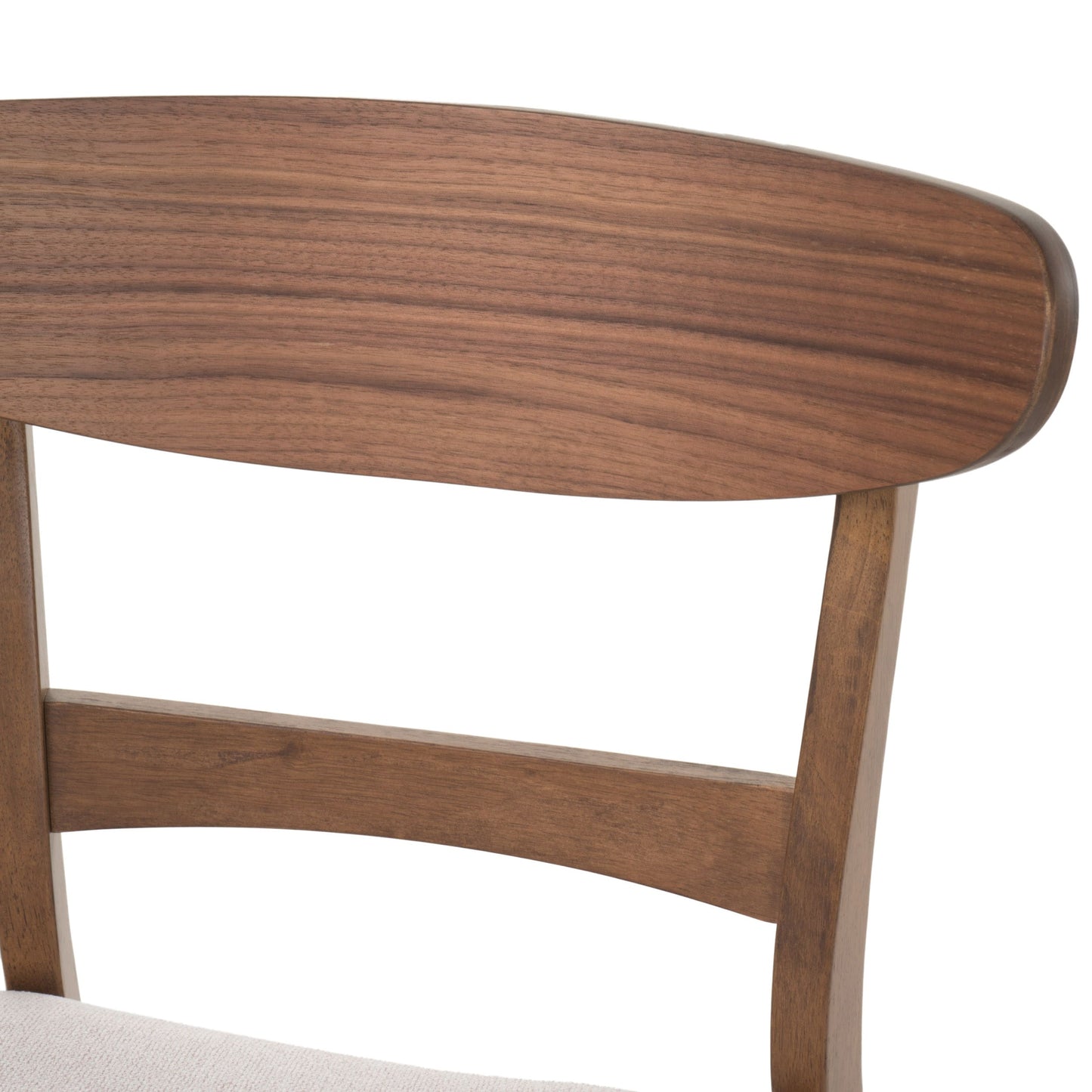 Chaise de salle à manger Abrielle en bois d'acacia rembourré, style moderne du milieu du siècle, par Christopher Knight Home (lot de 2)