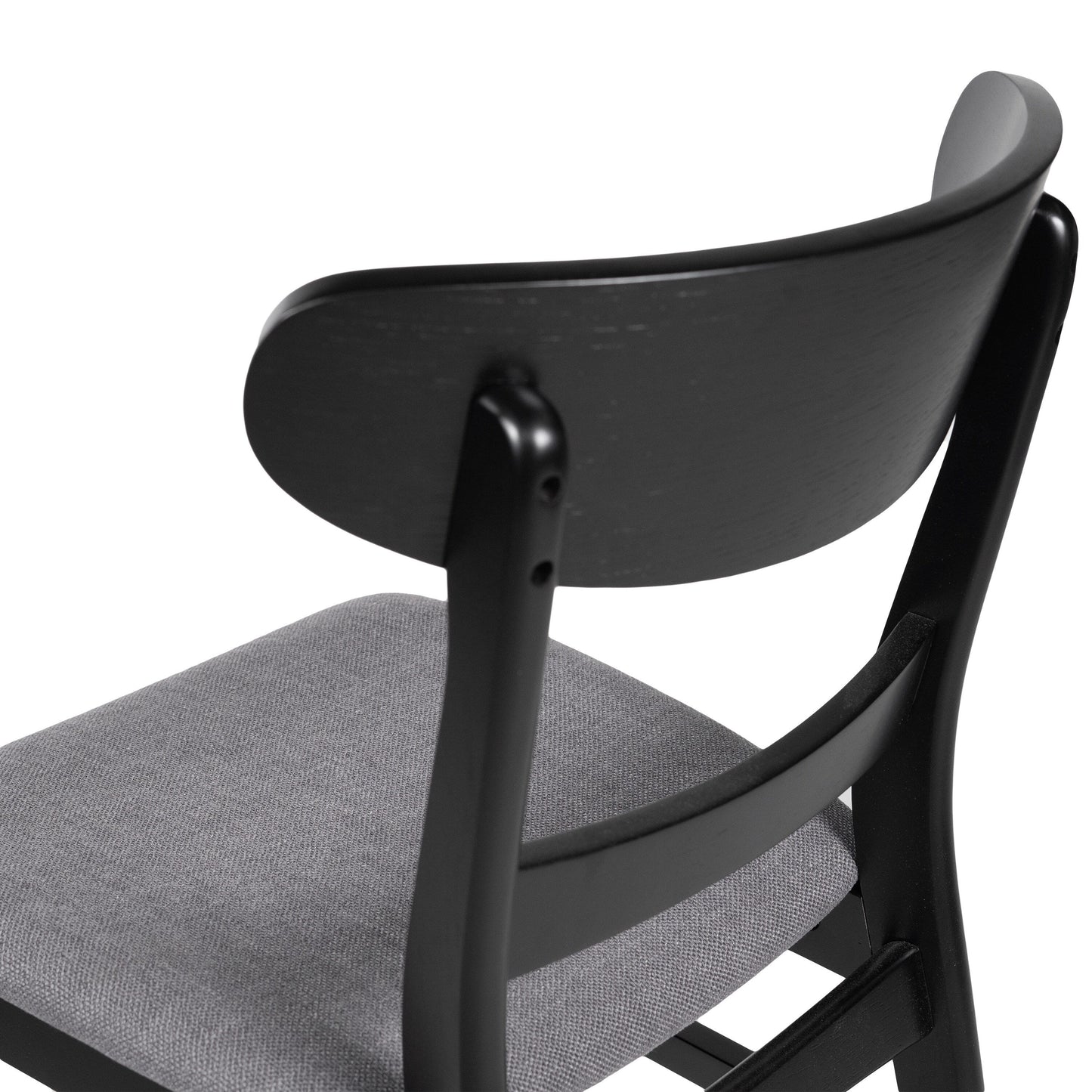 Chaise de salle à manger Abrielle en bois d'acacia rembourré, style moderne du milieu du siècle, par Christopher Knight Home (lot de 2)