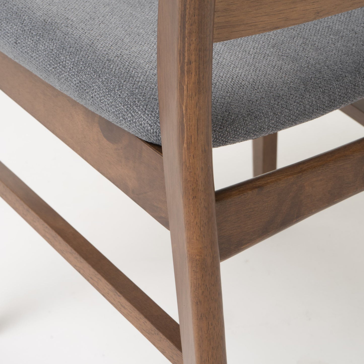 Chaise de salle à manger Abrielle en bois d'acacia rembourré, style moderne du milieu du siècle, par Christopher Knight Home (lot de 2)