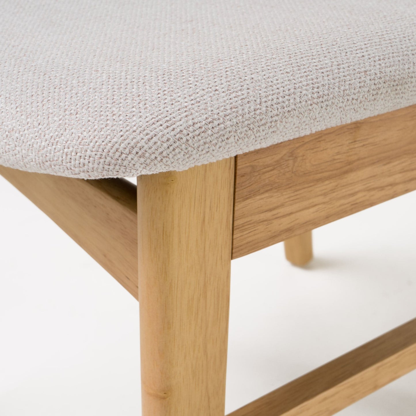 Chaise de salle à manger Abrielle en bois d'acacia rembourré, style moderne du milieu du siècle, par Christopher Knight Home (lot de 2)