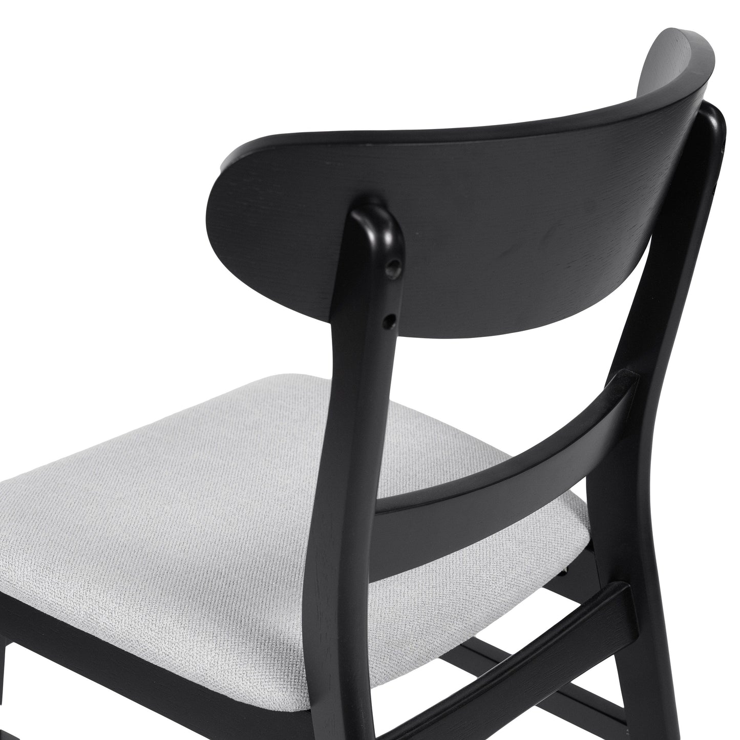 Chaise de salle à manger Abrielle en bois d'acacia rembourré, style moderne du milieu du siècle, par Christopher Knight Home (lot de 2)