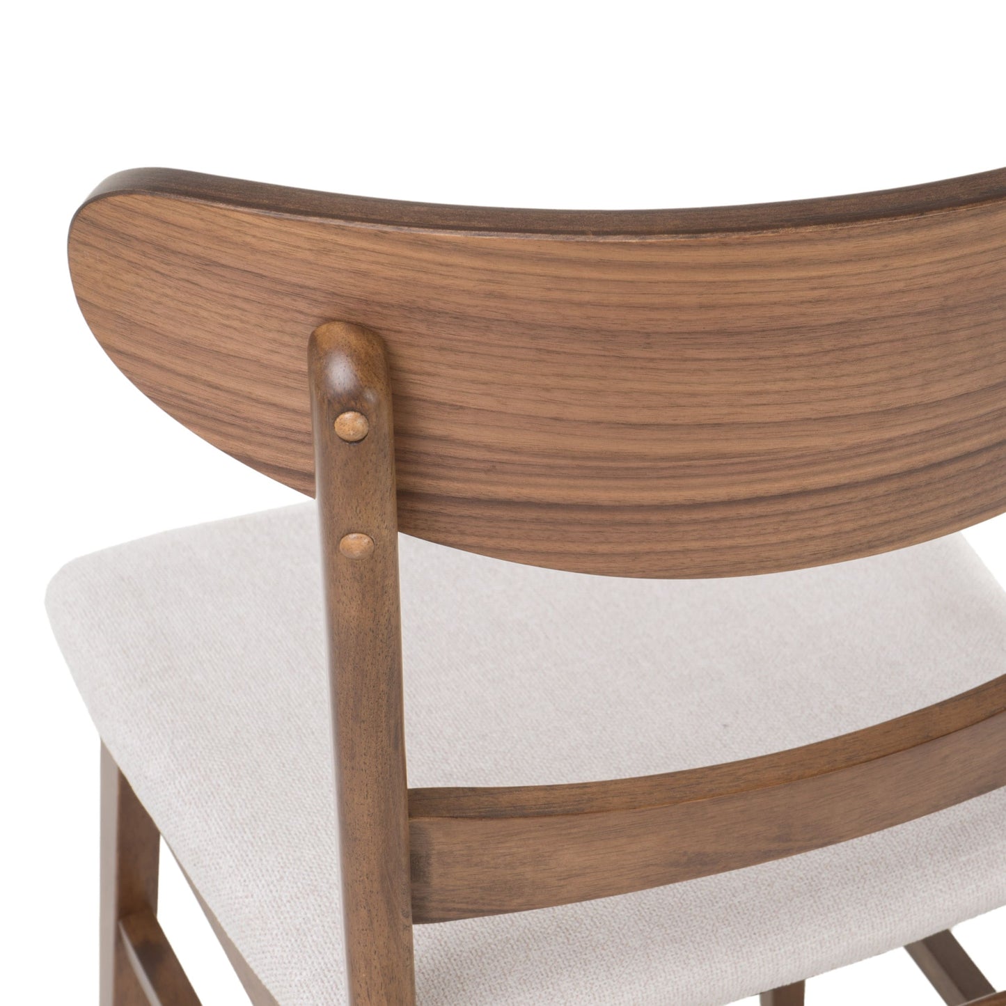 Chaise de salle à manger Abrielle en bois d'acacia rembourré, style moderne du milieu du siècle, par Christopher Knight Home (lot de 2)