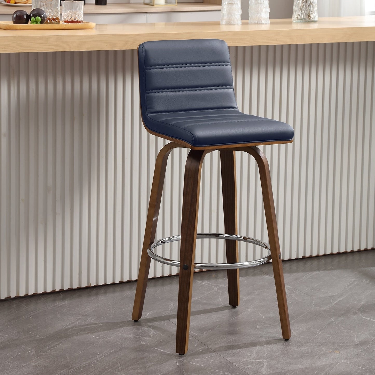 Tabourets de bar/comptoir pivotants en simili cuir 26/29, lot de 2/3
