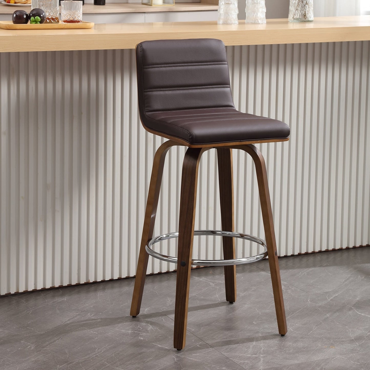 Tabourets de bar/comptoir pivotants en simili cuir 26/29, lot de 2/3