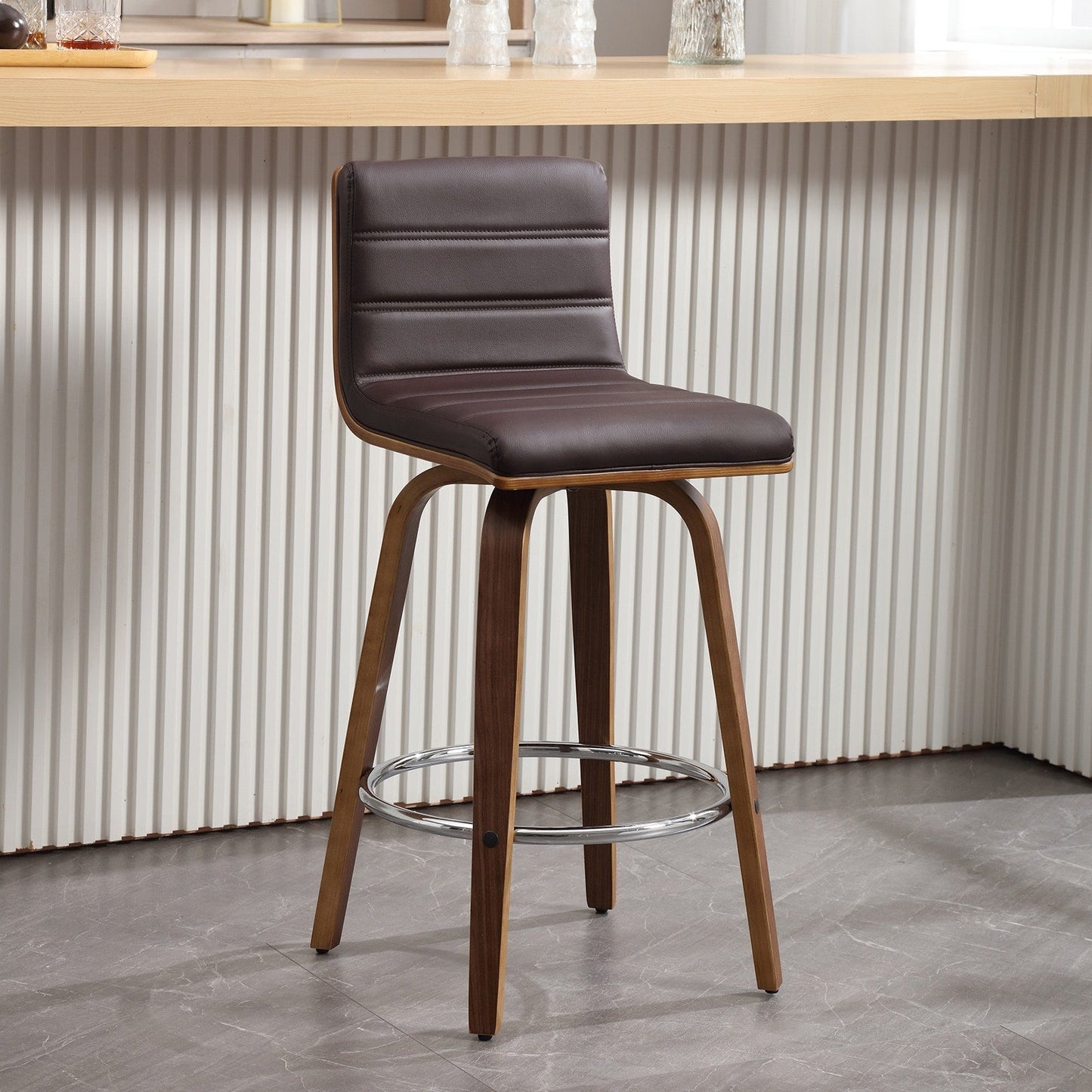 Tabourets de bar/comptoir pivotants en simili cuir 26/29, lot de 2/3