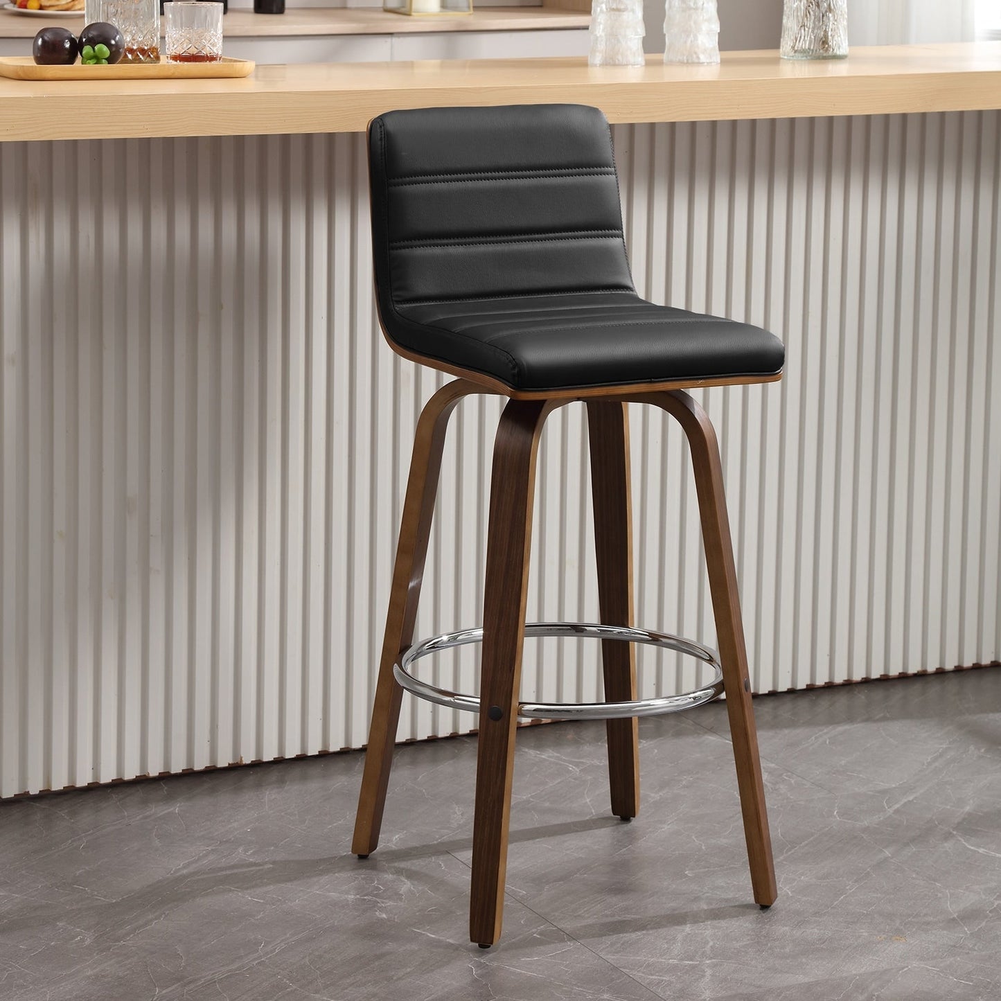 Tabourets de bar/comptoir pivotants en simili cuir 26/29, lot de 2/3