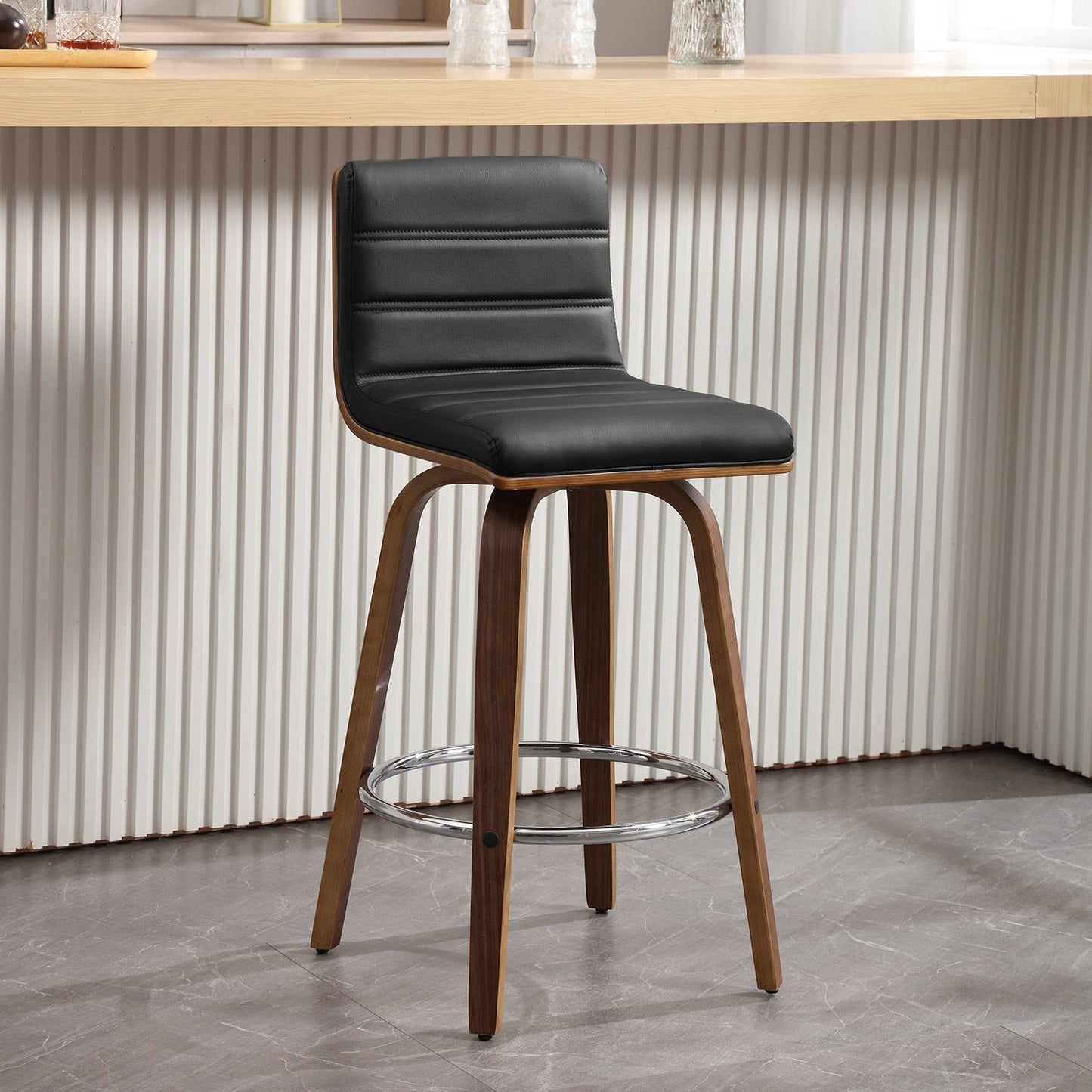 Tabourets de bar/comptoir pivotants en simili cuir 26/29, lot de 2/3