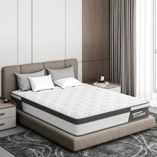 Matelas hybride à ressorts et mousse à mémoire de forme de 25 cm (10 pouces)