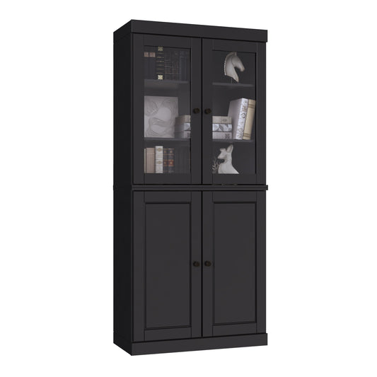 Étagère à livres 6 niveaux en bois massif 100 % avec portes en option de Palace Imports