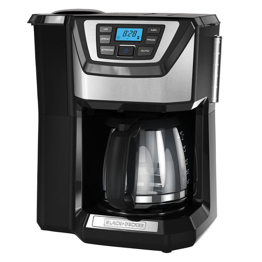 Machine à café avec broyeur intégré, 12 tasses, CM5000B, programmable 24 heures, fonction "une tasse furtive", filtre permanent lavable.