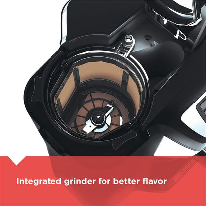 Machine à café avec broyeur intégré, 12 tasses, CM5000B, programmable 24 heures, fonction "une tasse furtive", filtre permanent lavable.
