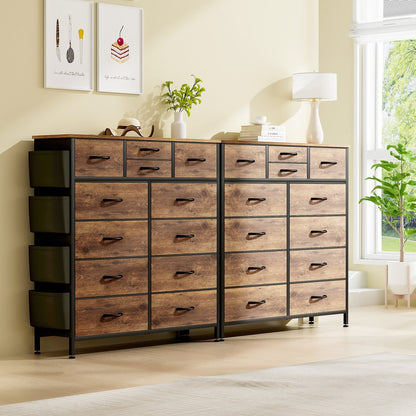 Commode 12 tiroirs, commode haute en tissu pour chambre à coucher, coffre à tiroirs