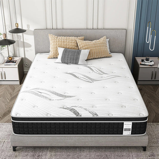 Matelas hybride en mousse à mémoire de forme avec gel, 30 cm d'épaisseur, livré dans une boîte