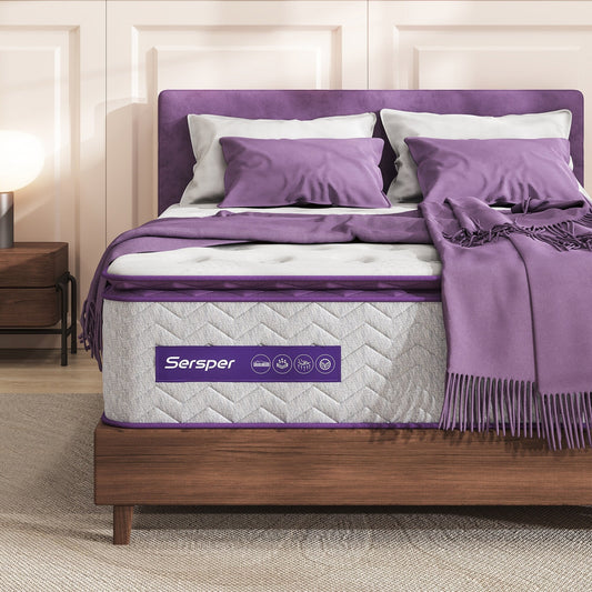 Matelas à ressorts medium avec surcouche en mousse à mémoire de forme de 30 cm (12 pouces)